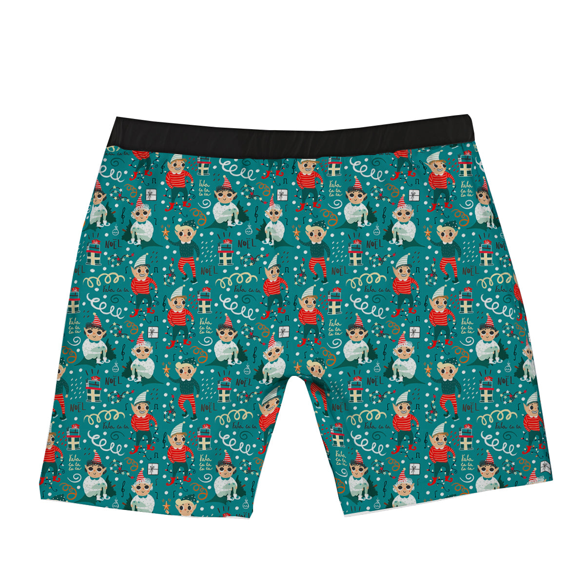 Cartoon Elf Print Pattern Boxer Briefs-grizzshop