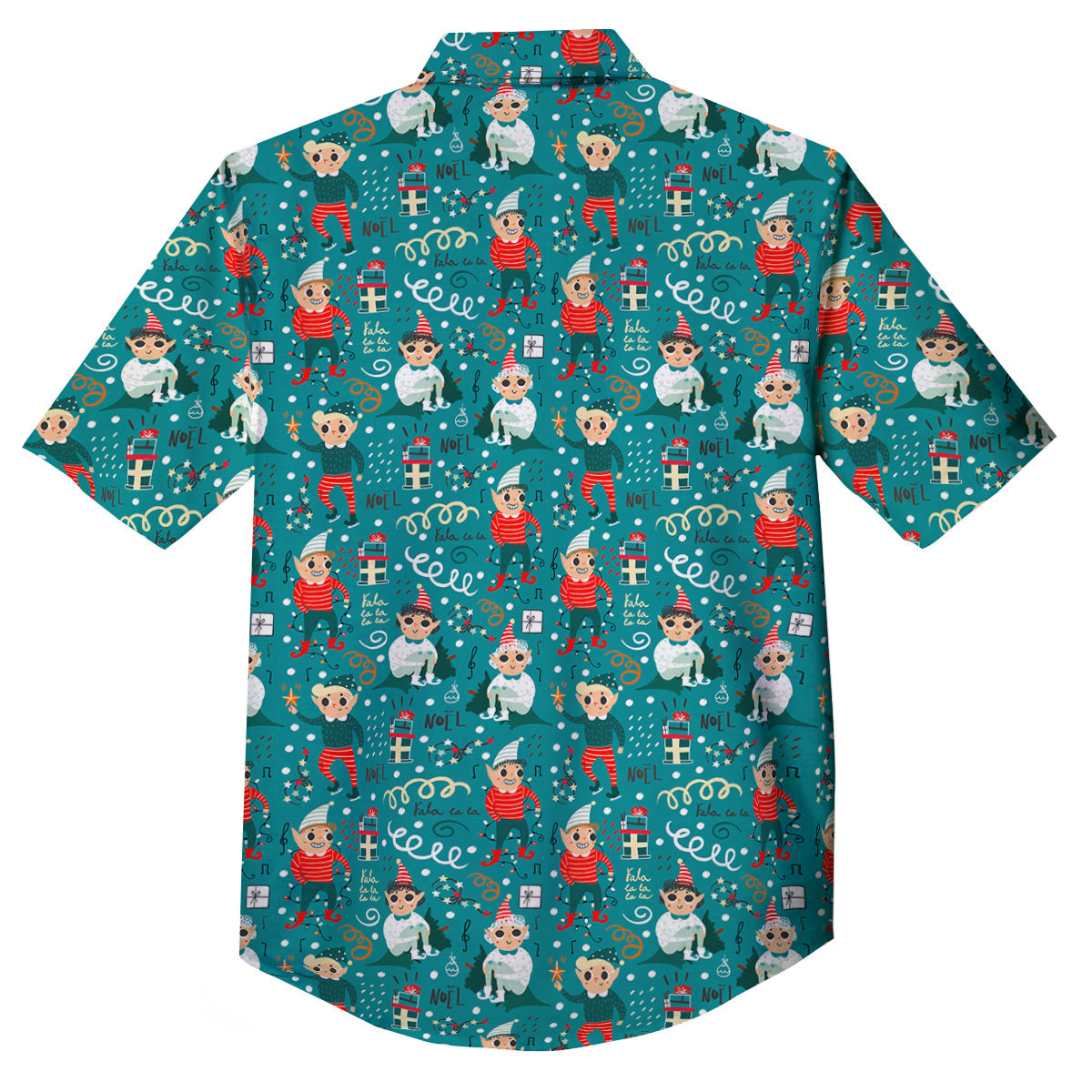 Cartoon Elf Print Pattern Button Up Shirt-grizzshop