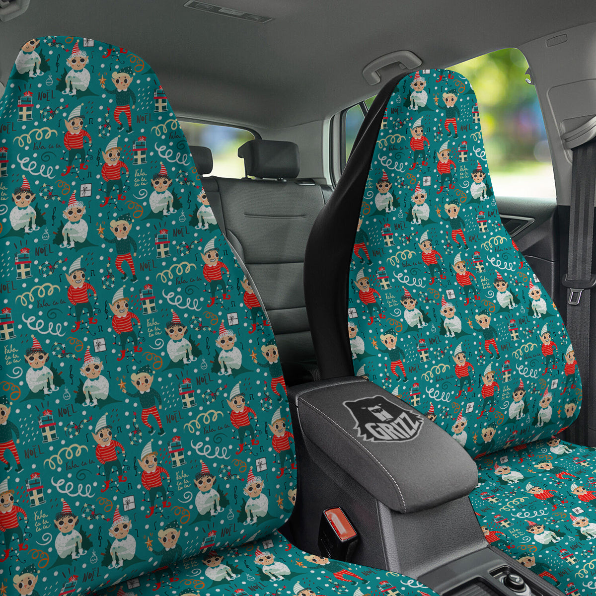 Cartoon Elf Print Pattern Car Seat Covers-grizzshop