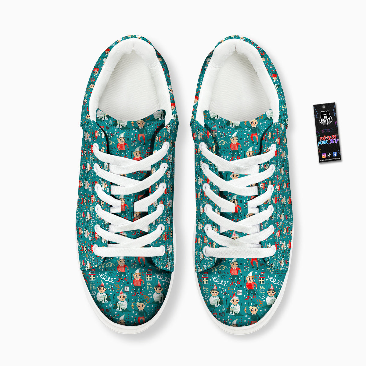 Cartoon Elf Print Pattern Platform Shoes-grizzshop
