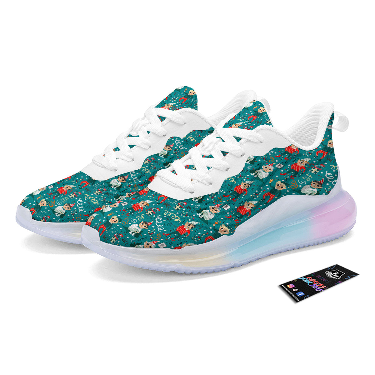 Cartoon Elf Print Pattern Running Sneakers-grizzshop