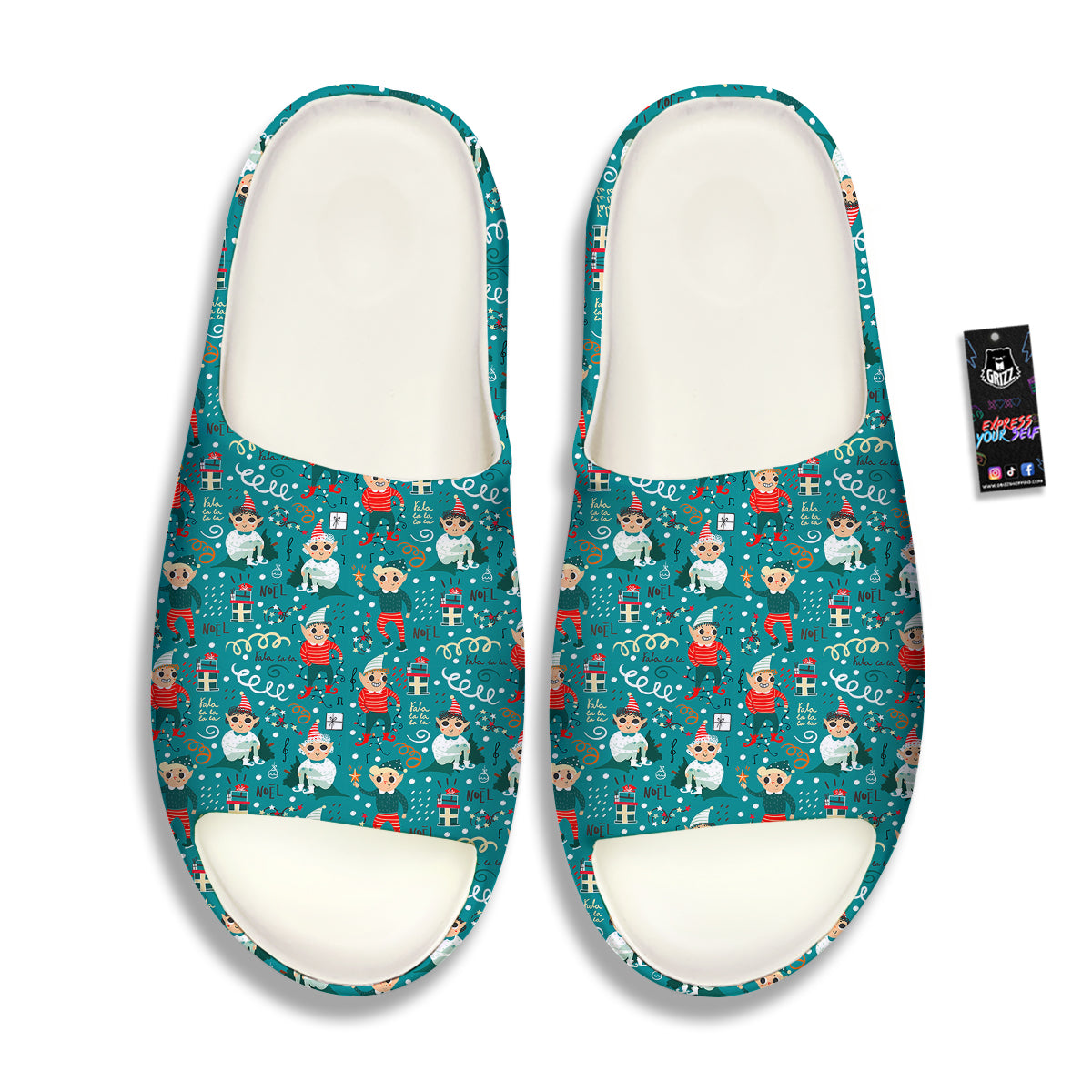 Cartoon Elf Print Pattern Sandals-grizzshop