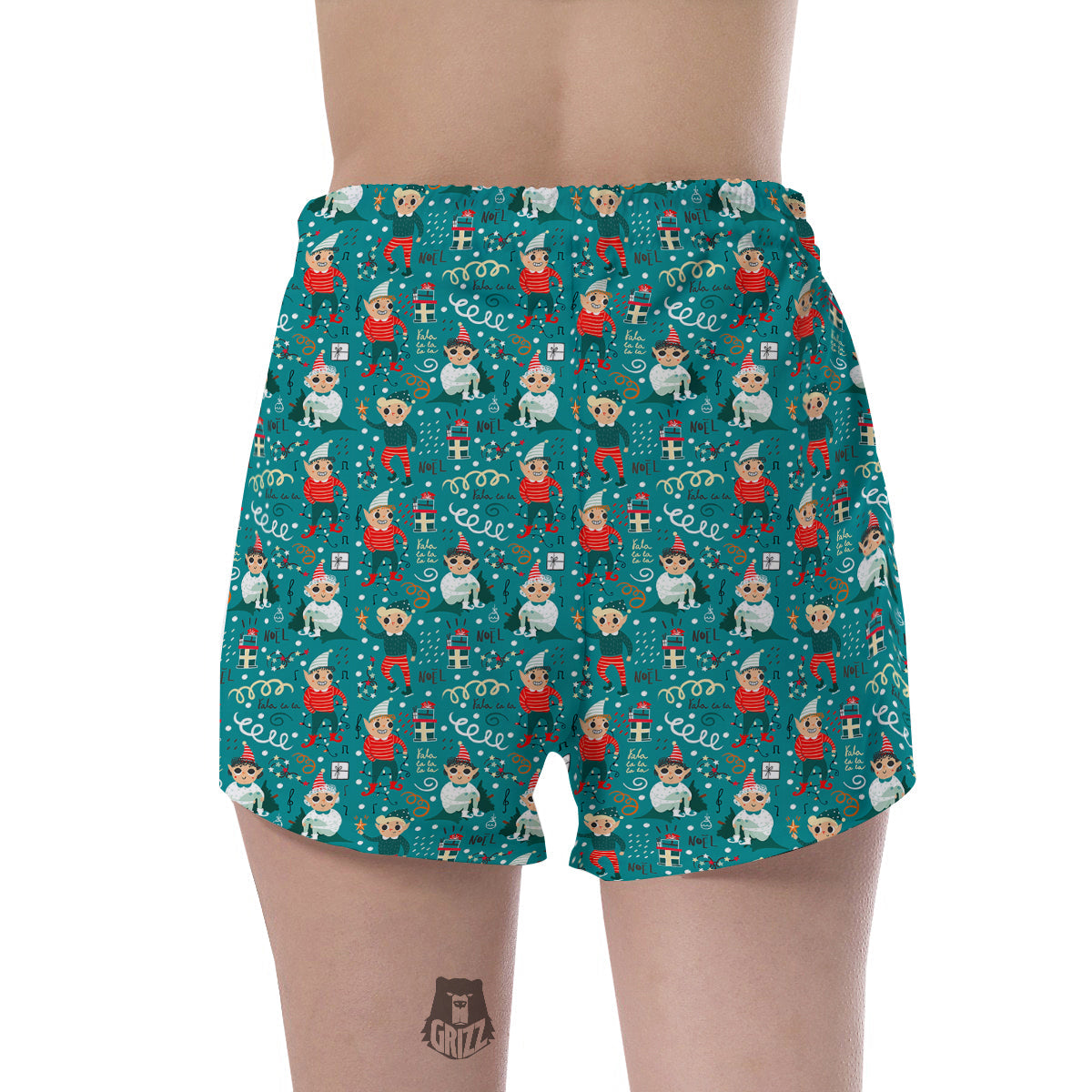 Cartoon Elf Print Pattern Women's Shorts-grizzshop