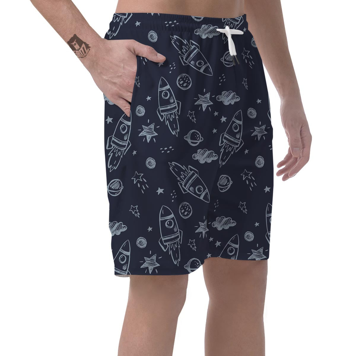 Cartoon Galaxy Space Men's Shorts-grizzshop