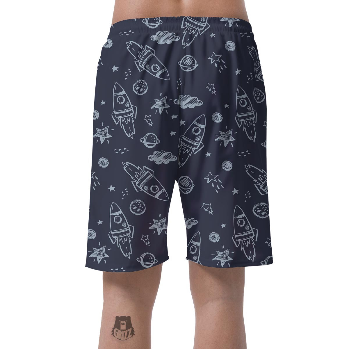 Cartoon Galaxy Space Men's Shorts-grizzshop