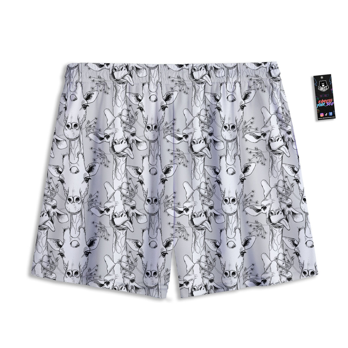 Digital Camo Green Print Pattern Mesh Shorts