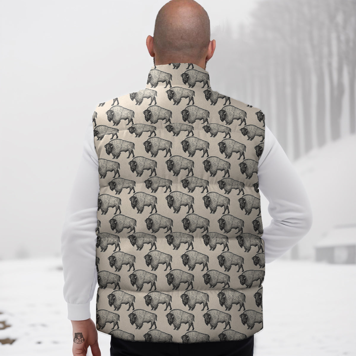 Cartoon Jellyfish Print Pattern Down Vest