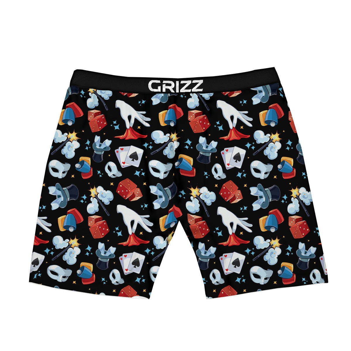 Cartoon Magic Show Print Pattern Boxer Briefs-grizzshop