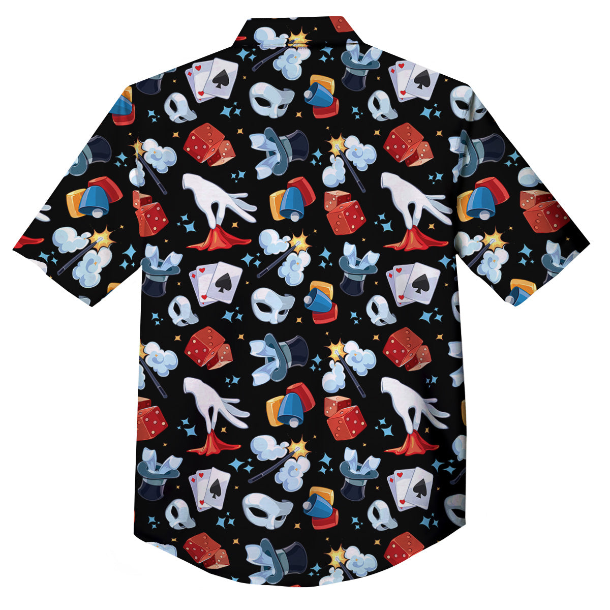 Cartoon Magic Show Print Pattern Button Up Shirt-grizzshop