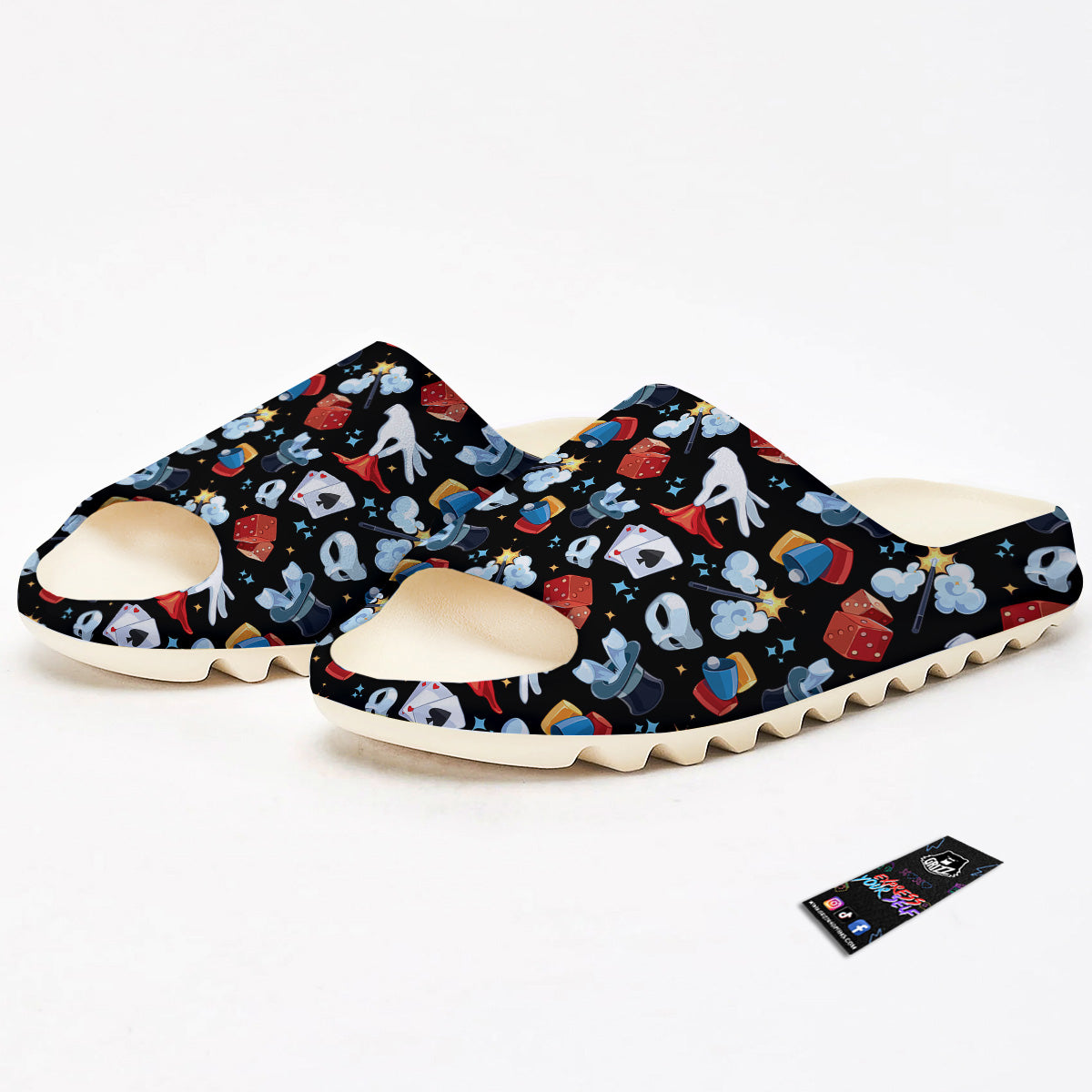Cartoon Magic Show Print Pattern Sandals-grizzshop