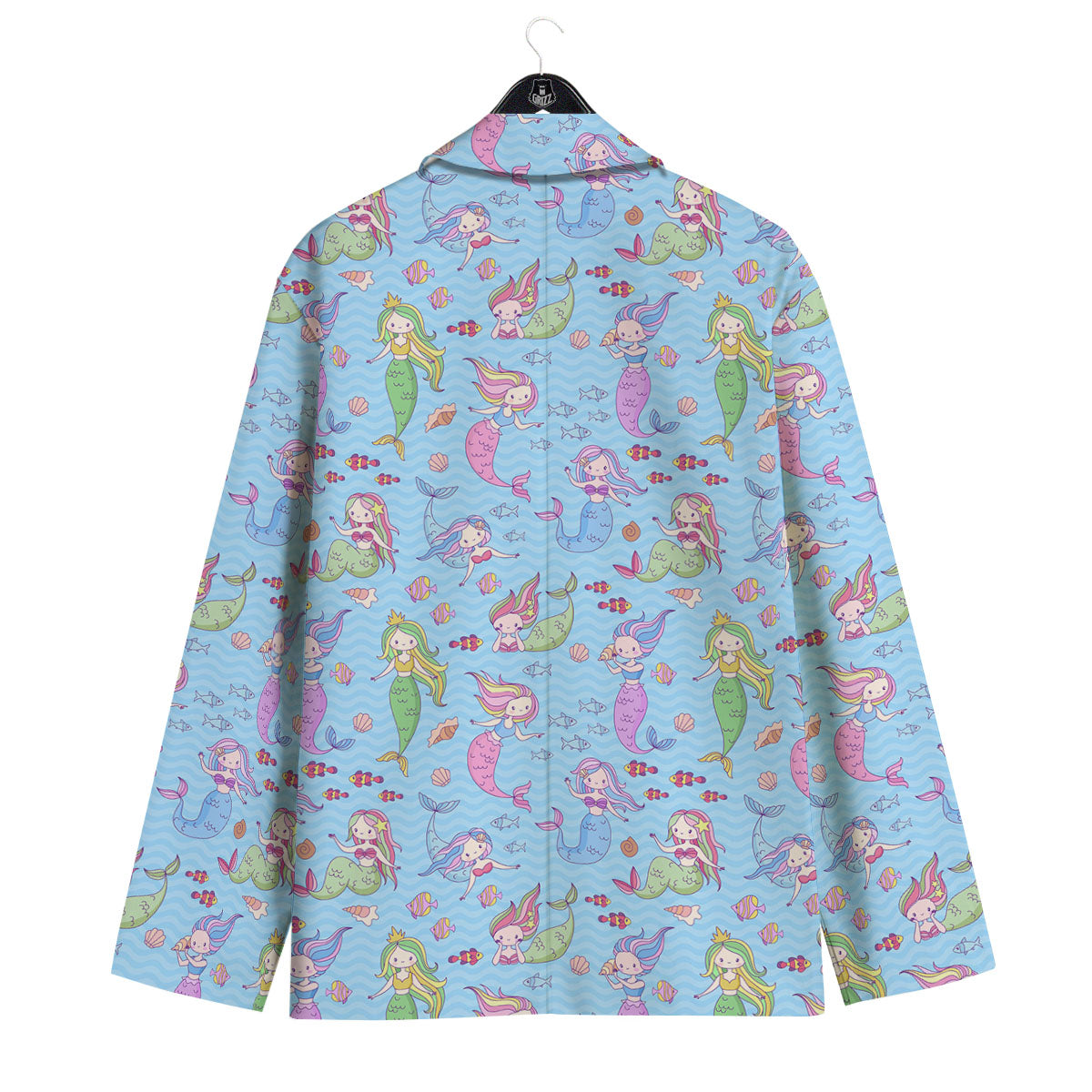 Cartoon Mermaid Print Pattern Men's Sport Coat-grizzshop