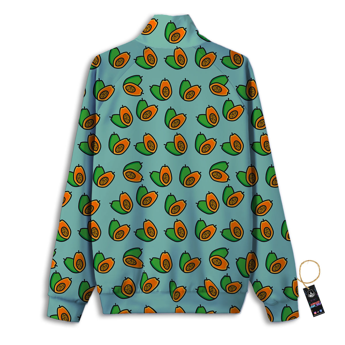 Cartoon Papaya Print Pattern Track Jacket-grizzshop