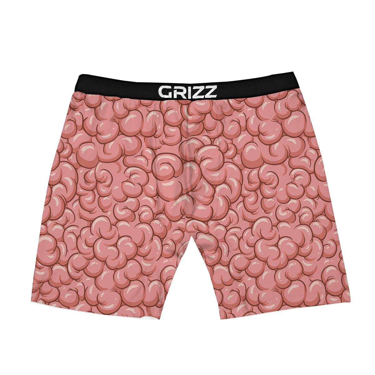 Cartoon Pink Brain Print Pattern Boxer Briefs-grizzshop
