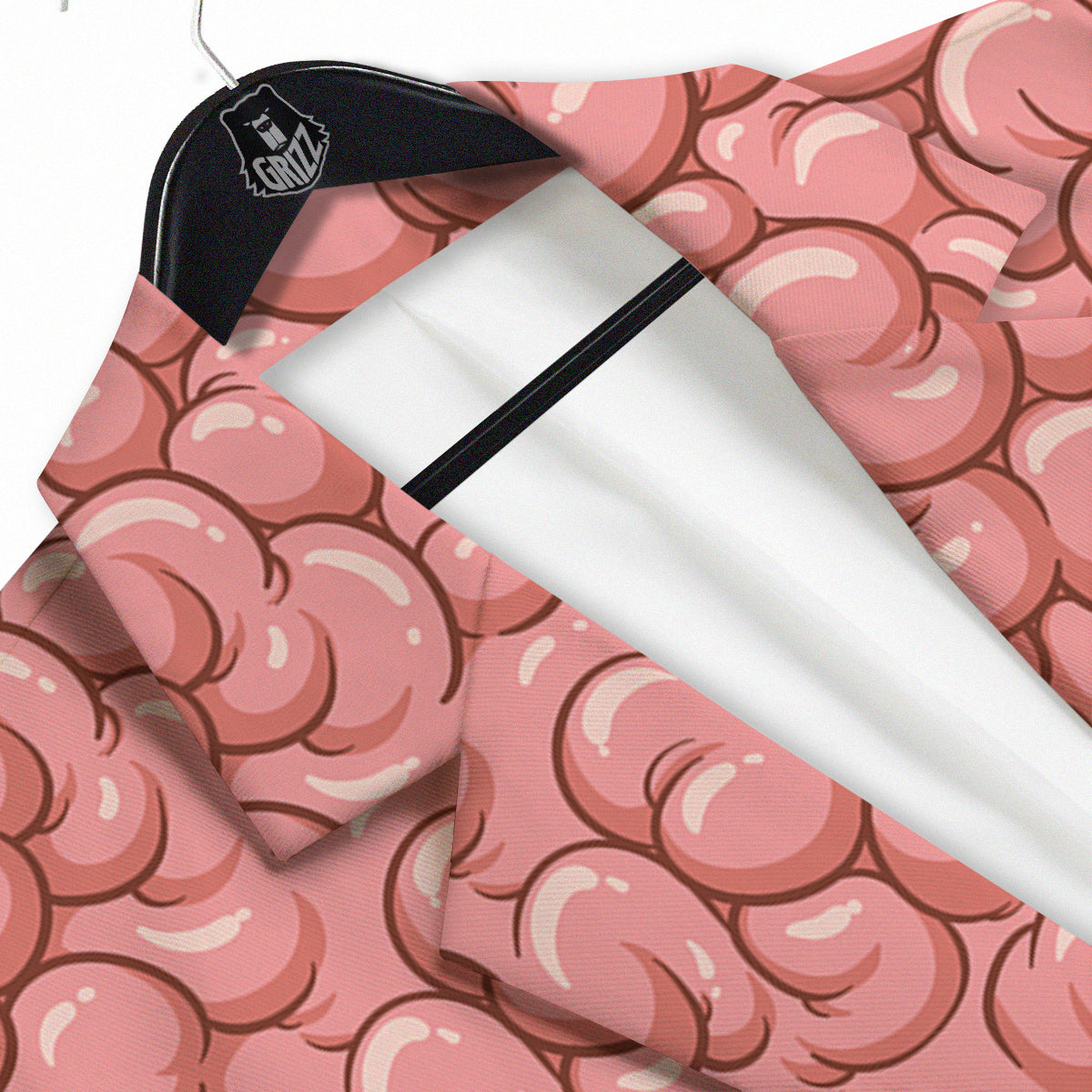 Cartoon Pink Brain Print Pattern Men's Sport Coat-grizzshop