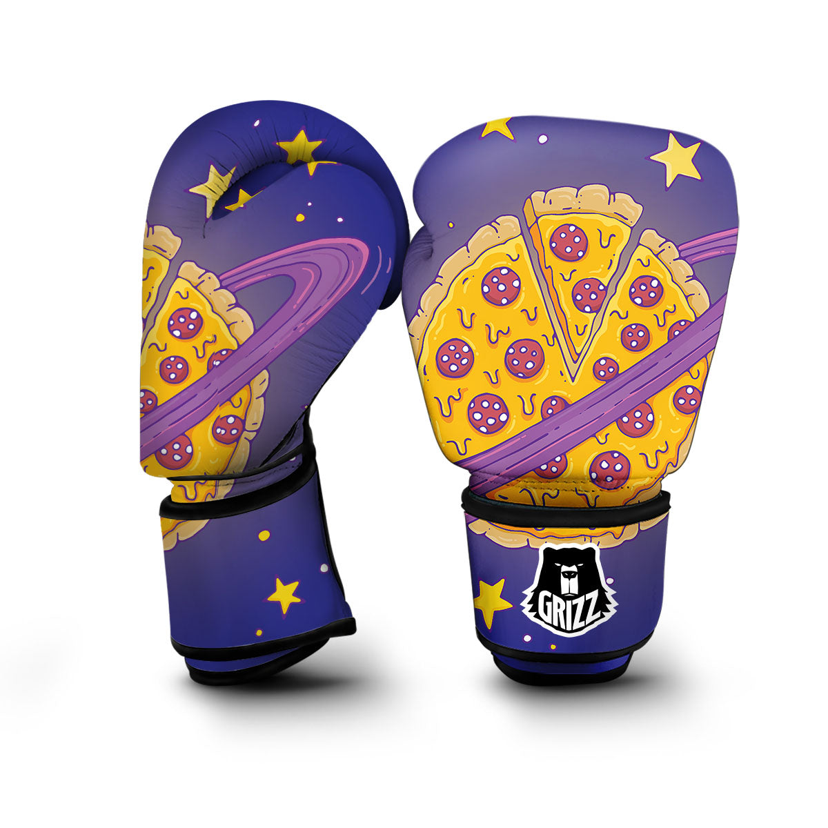 Cartoon Pizza Planet Print Boxing Gloves-grizzshop