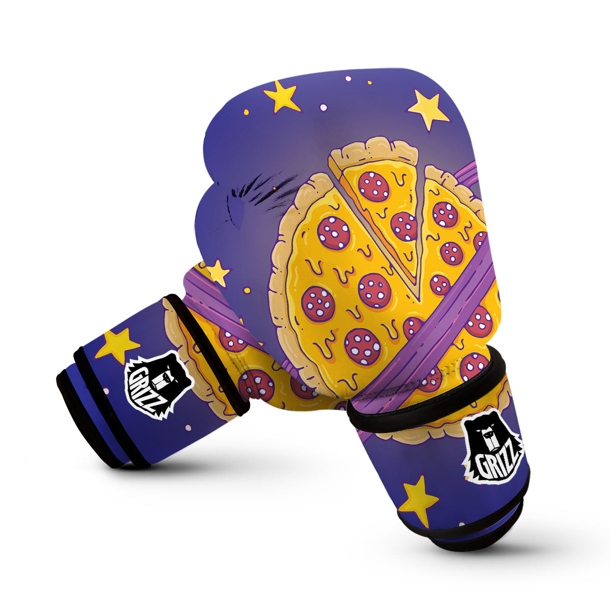 Cartoon Pizza Planet Print Boxing Gloves-grizzshop