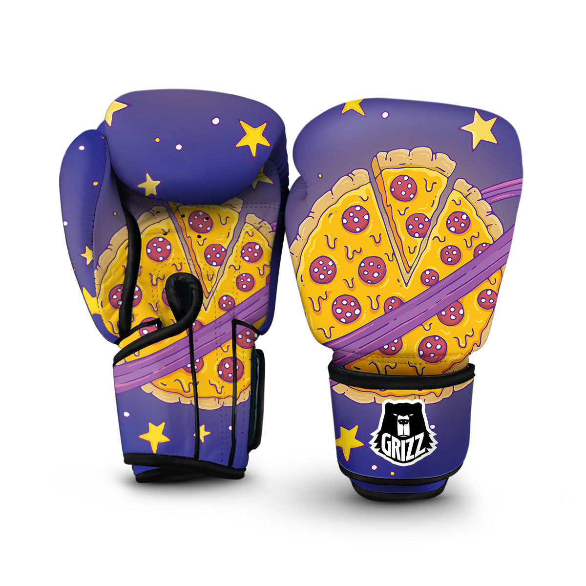Cartoon Pizza Planet Print Boxing Gloves-grizzshop