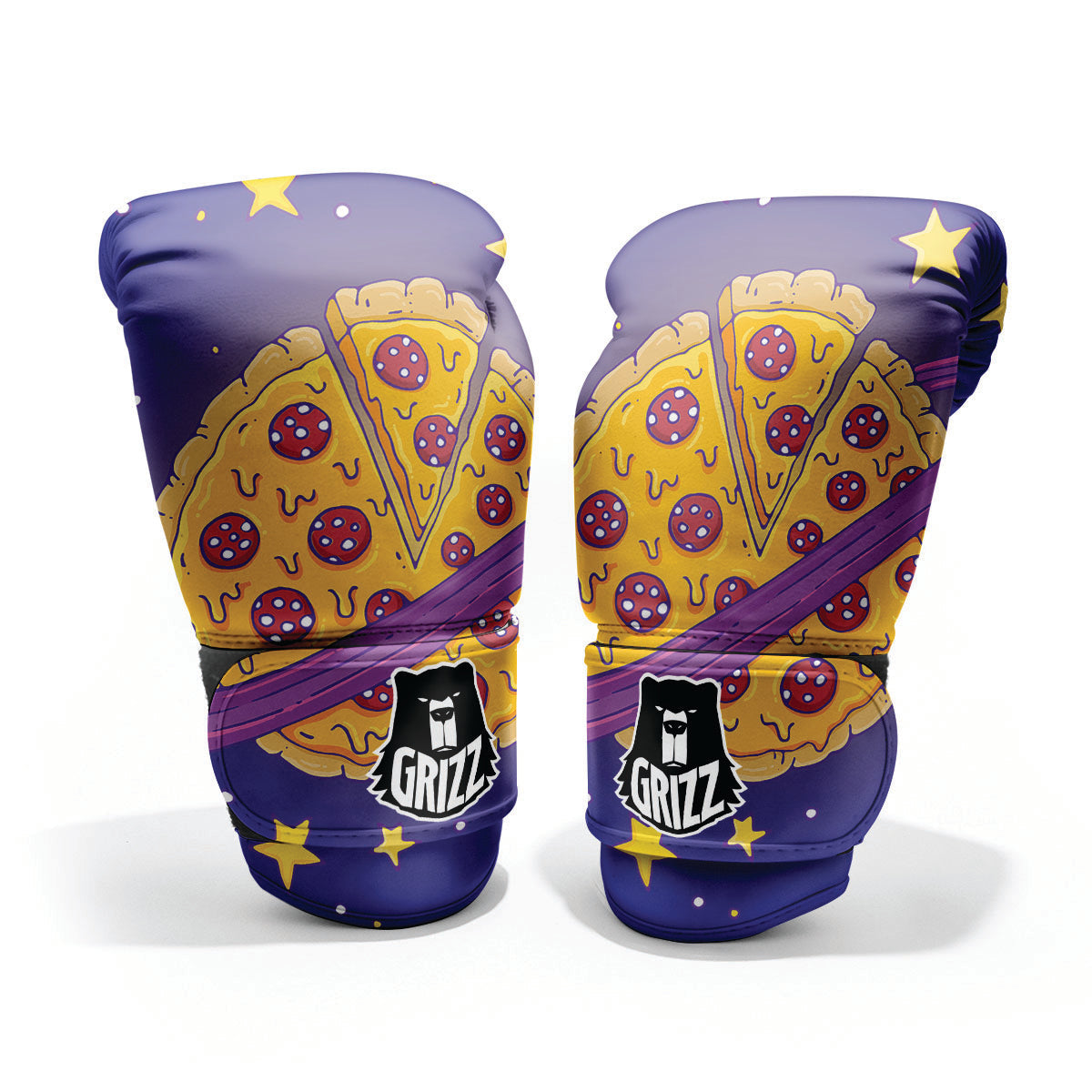 Cartoon Pizza Planet Print Pro Boxing Glove