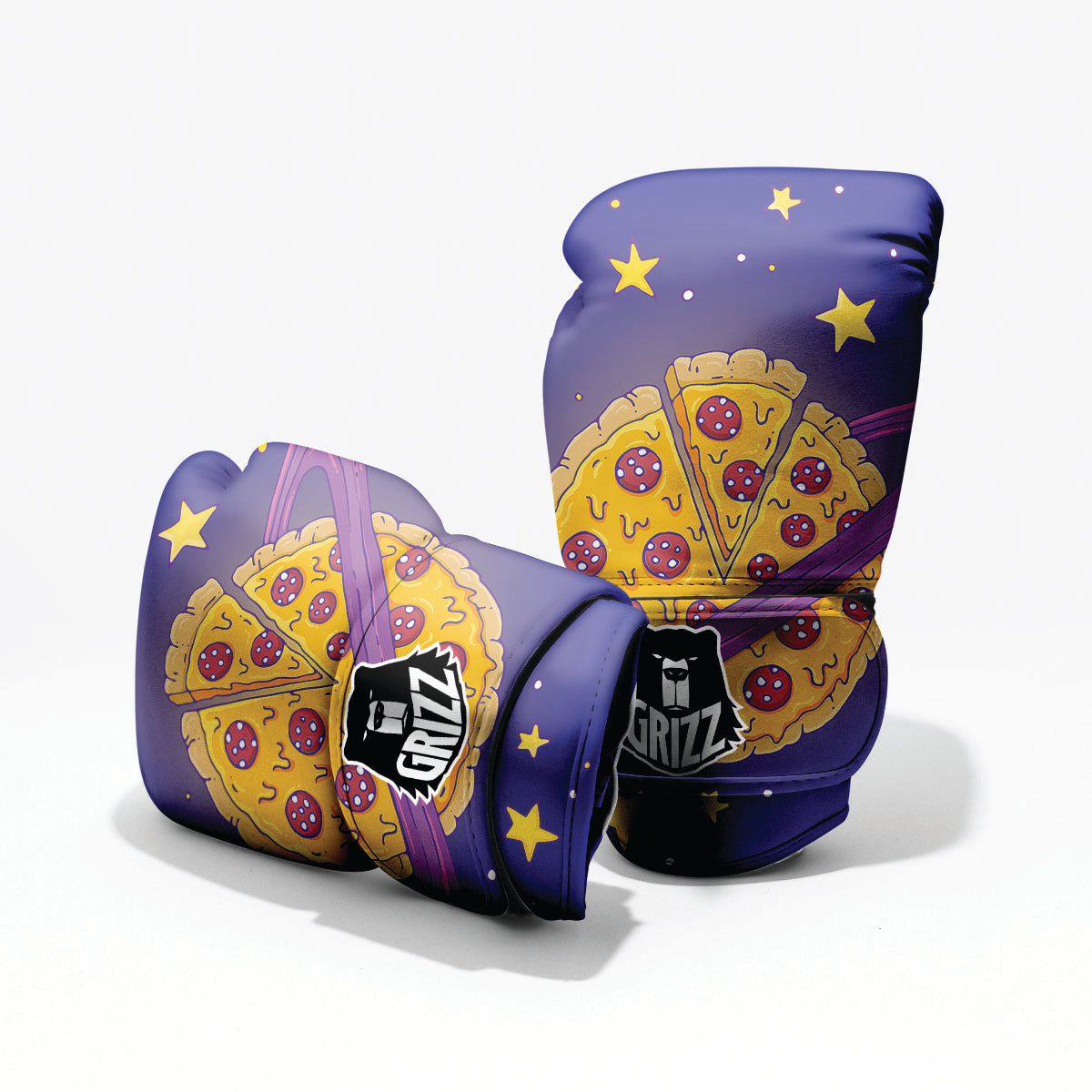 Cartoon Pizza Planet Print Pro Boxing Glove