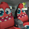 Cartoon Red Monster Face Cute Print Car Seat Covers-grizzshop