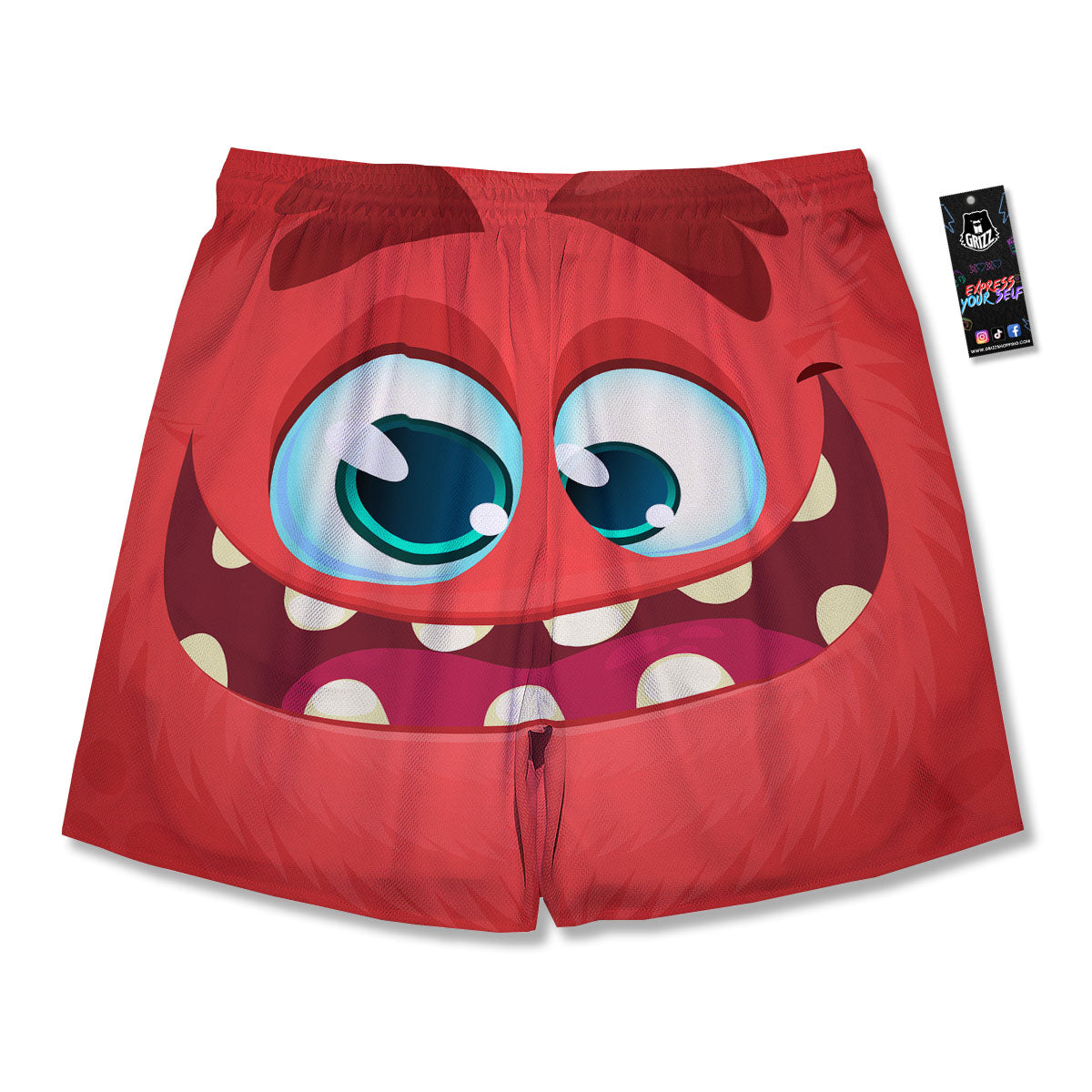 Shorts with store monster face