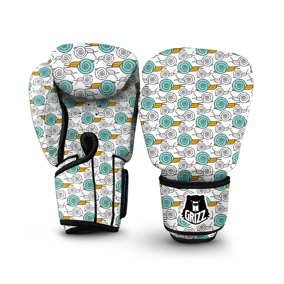 Cartoon Snail Pattern Print Boxing Gloves-grizzshop