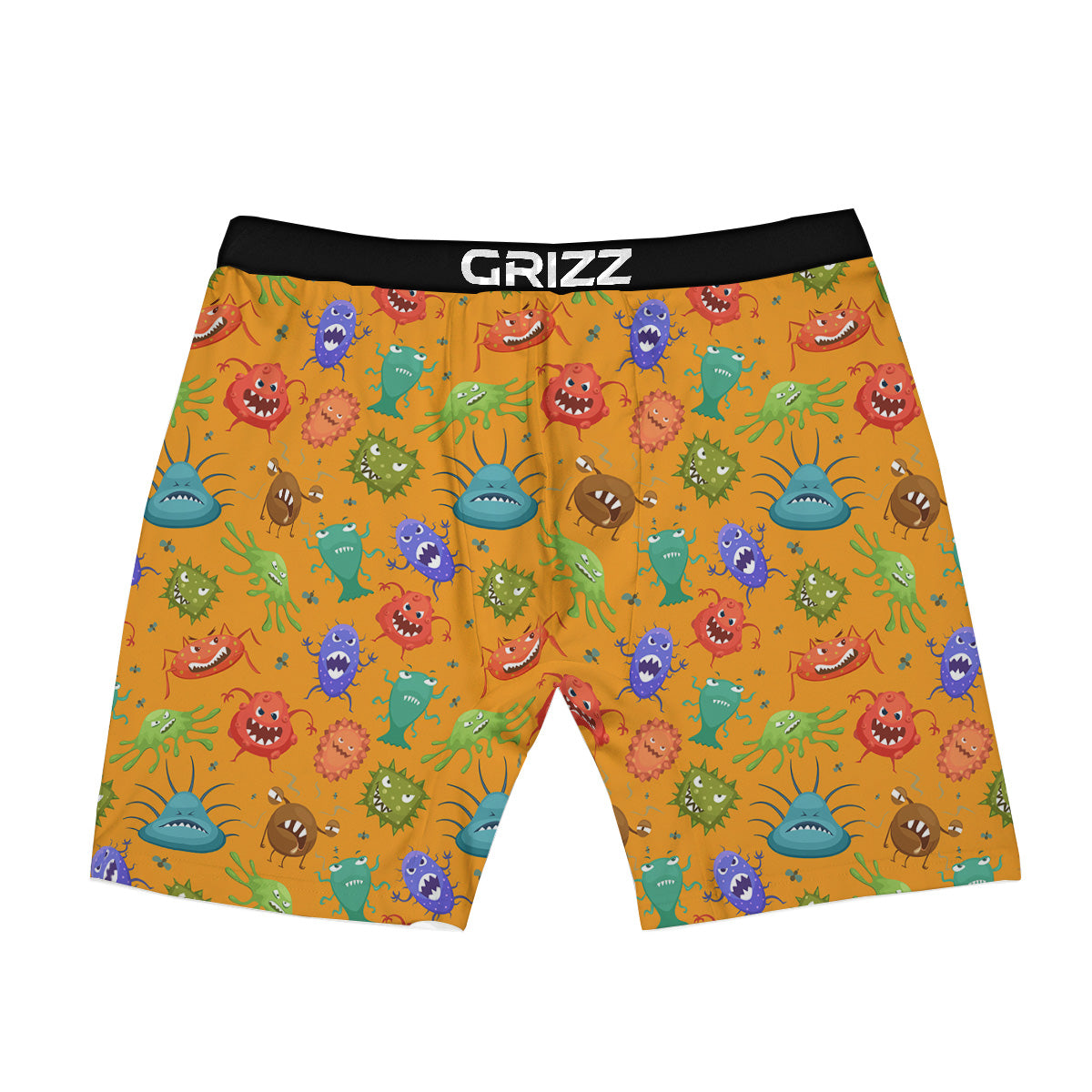 Cartoon Virus Print Pattern Boxer Briefs-grizzshop