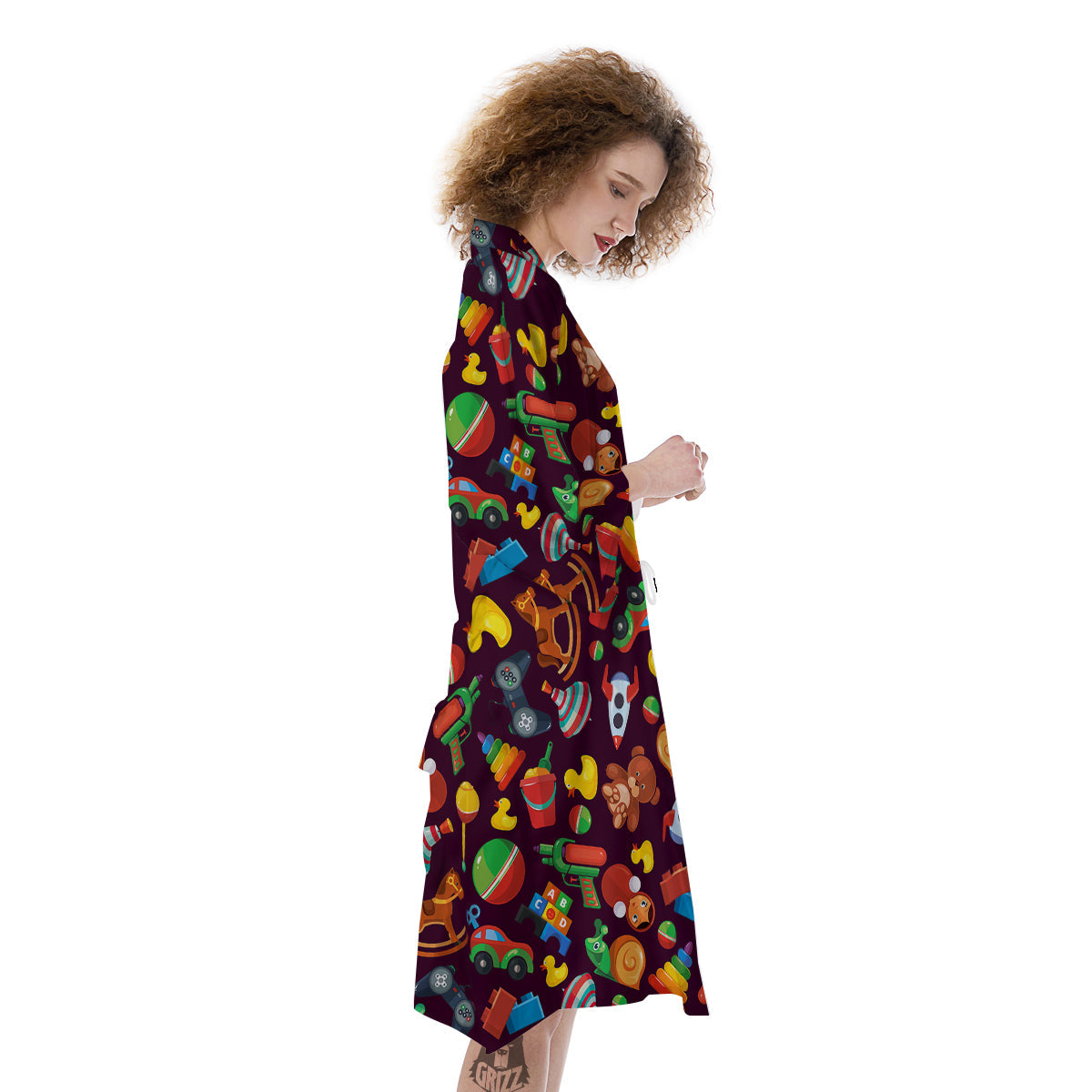 Cartoon toys Colorful Print Pattern Kimono-grizzshop