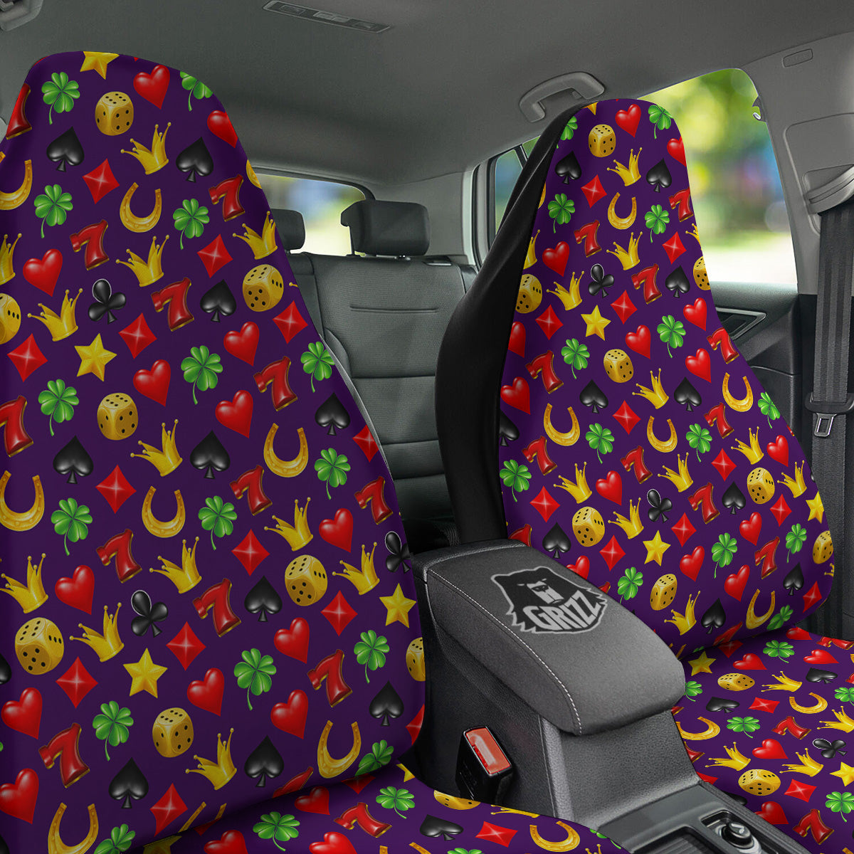 Casino 3D Gambling And Luck Print Pattern Car Seat Covers-grizzshop