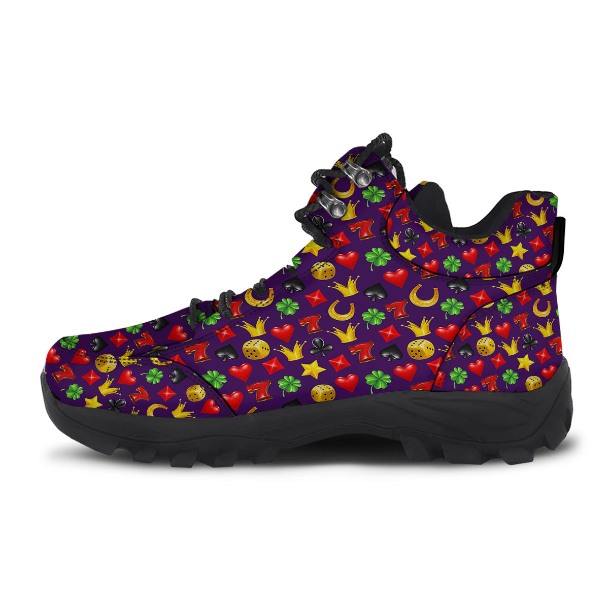 Casino 3D Gambling And Luck Print Pattern Hiking Shoes-grizzshop