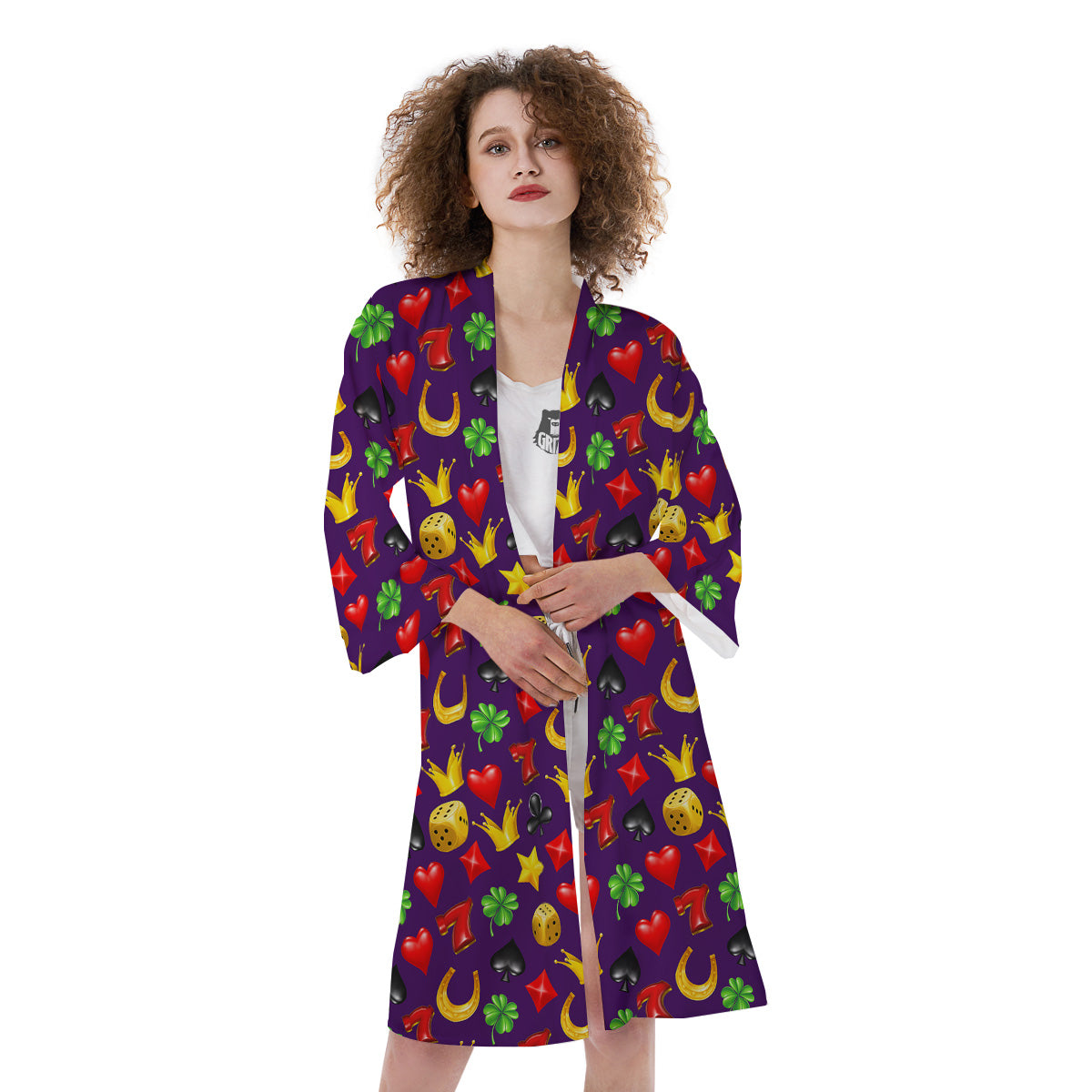 Casino 3D Gambling And Luck Print Pattern Kimono-grizzshop