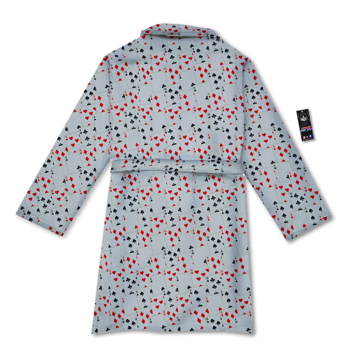 Casino Card Cartoon Print Pattern Bathrobe-grizzshop