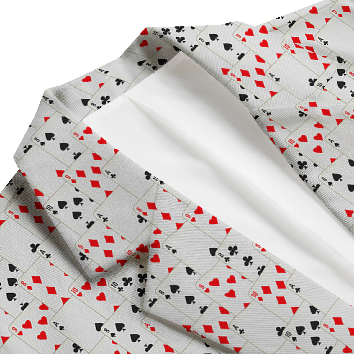 Casino Card Cartoon Print Pattern Men's Blazer-grizzshop