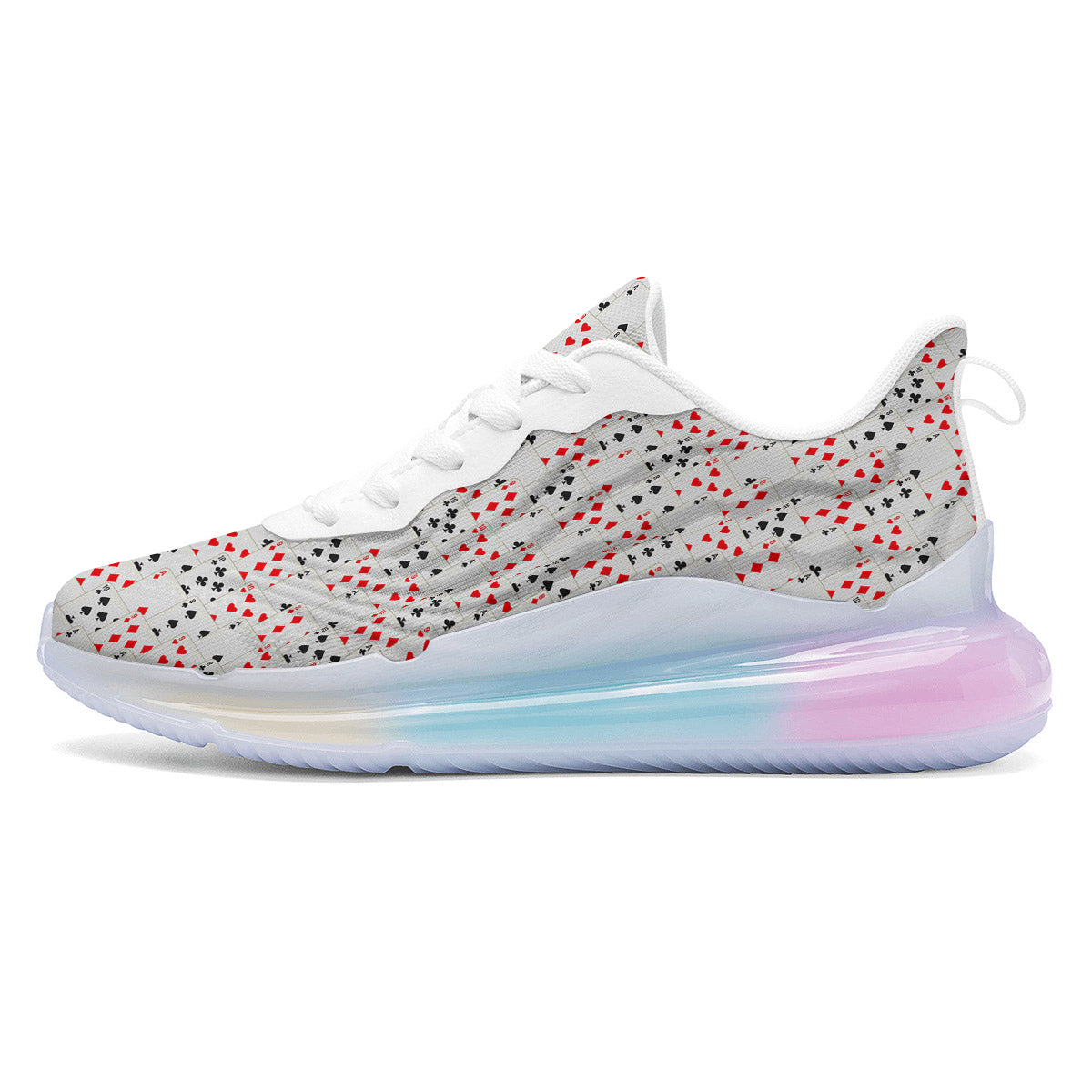 Casino Card Cartoon Print Pattern Running Sneakers-grizzshop