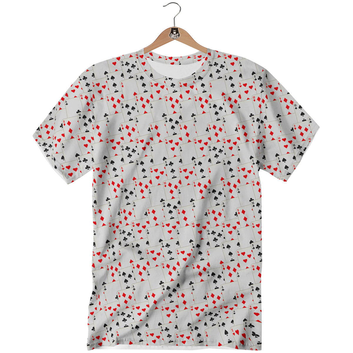 Casino Card Cartoon Print Pattern T-Shirt-grizzshop