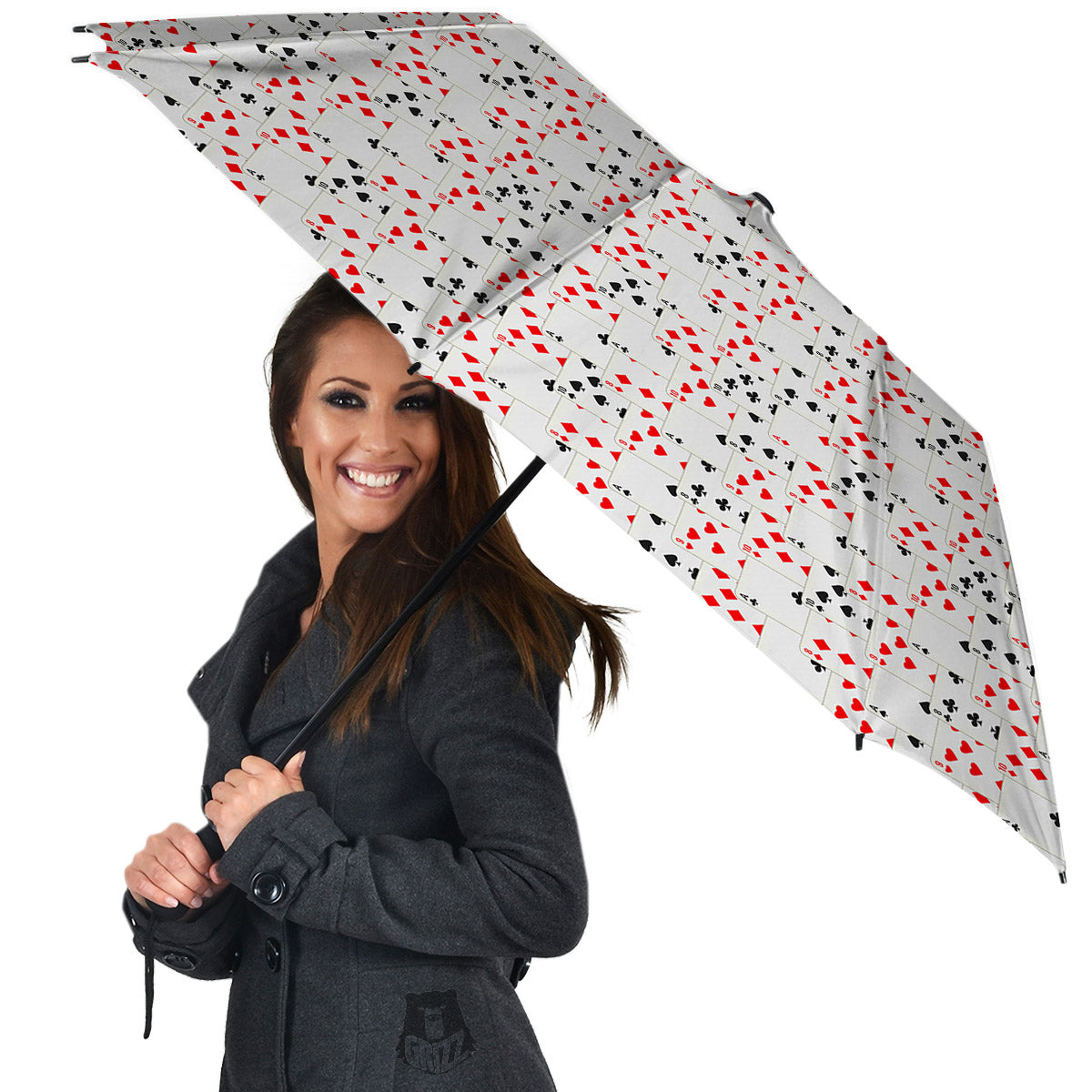Casino Card Cartoon Print Pattern Umbrella-grizzshop