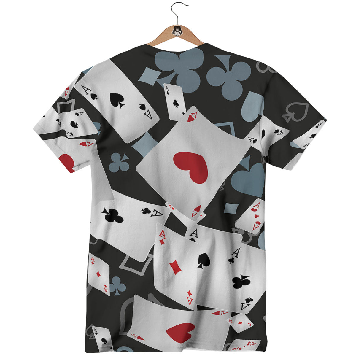 Casino Card Falling Print T-Shirt-grizzshop