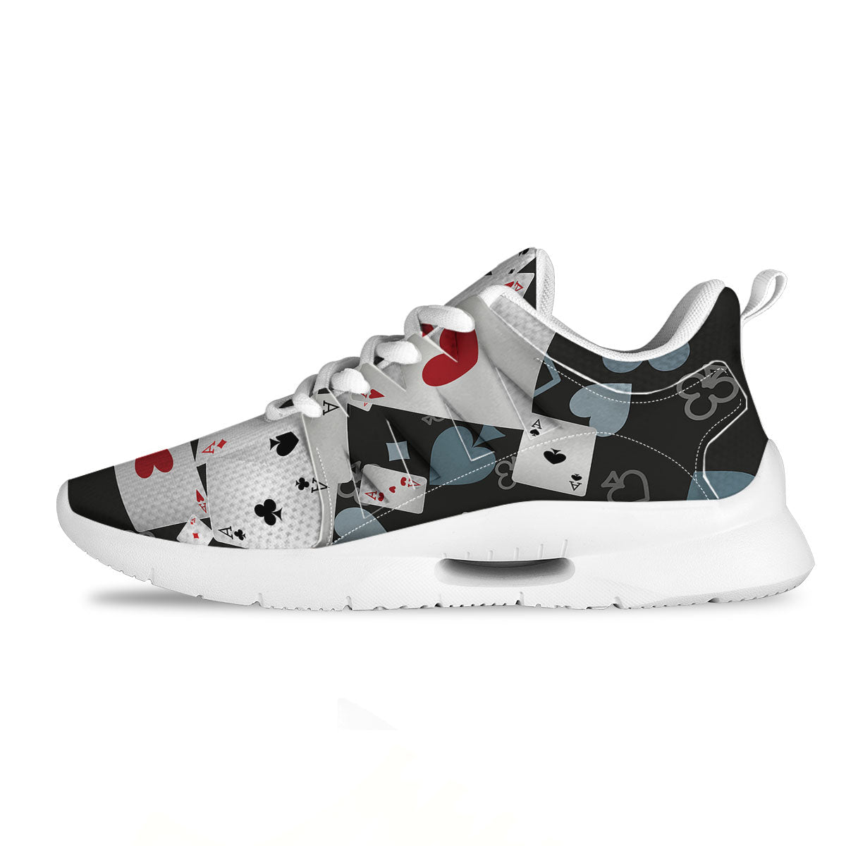 Casino Card Falling Print Tennis Shoes-grizzshop