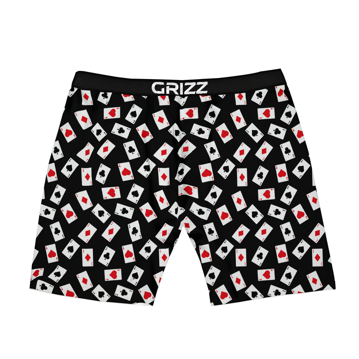 Casino Card Red And Black Print Pattern Boxer Briefs-grizzshop