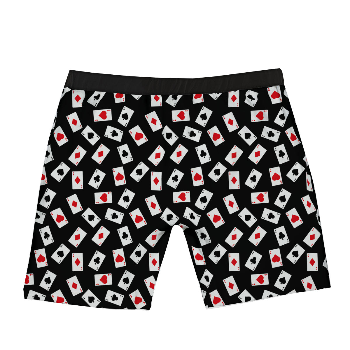 Casino Card Red And Black Print Pattern Boxer Briefs-grizzshop