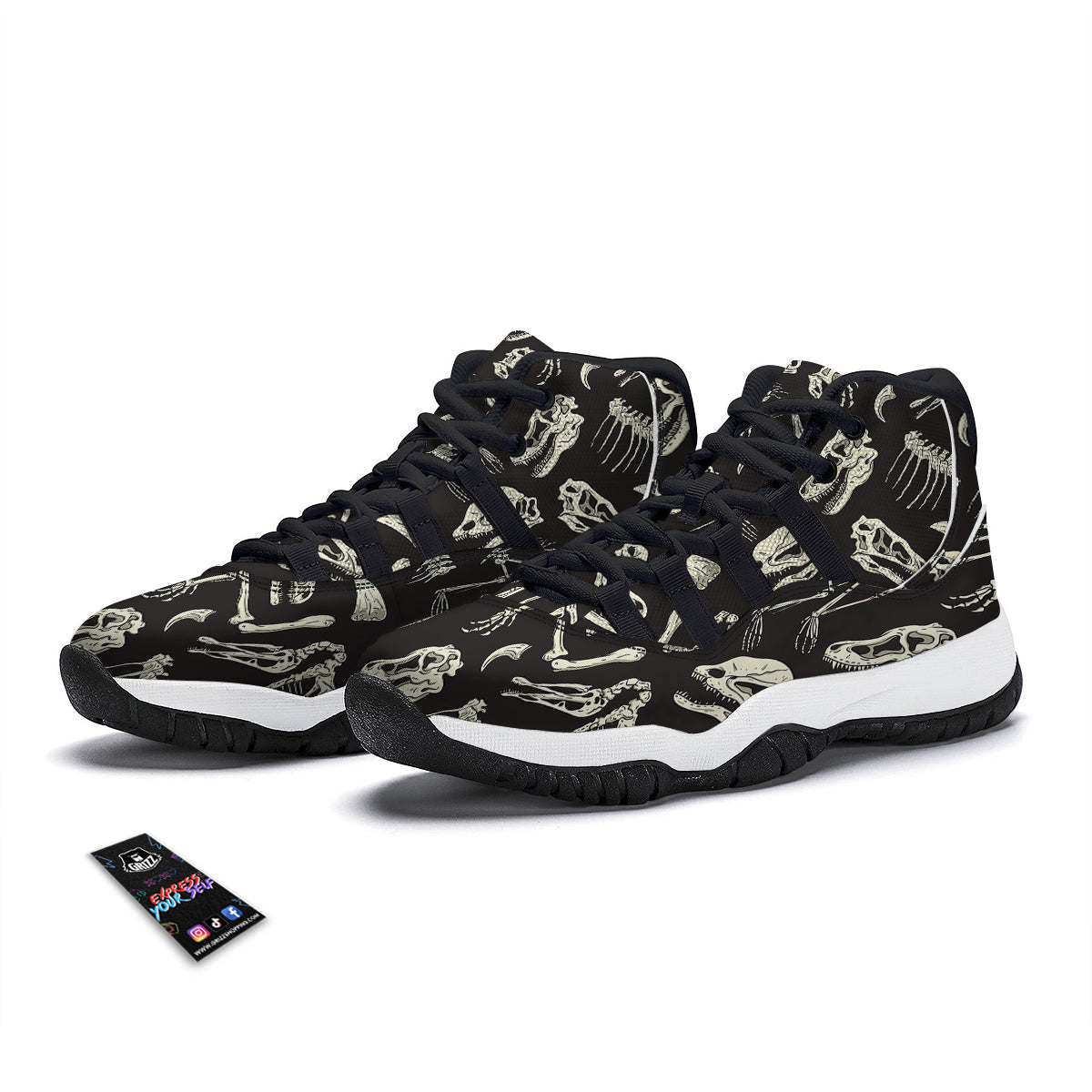 Casino Card Suits Red Black Print Pattern Black Bball Shoes-grizzshop