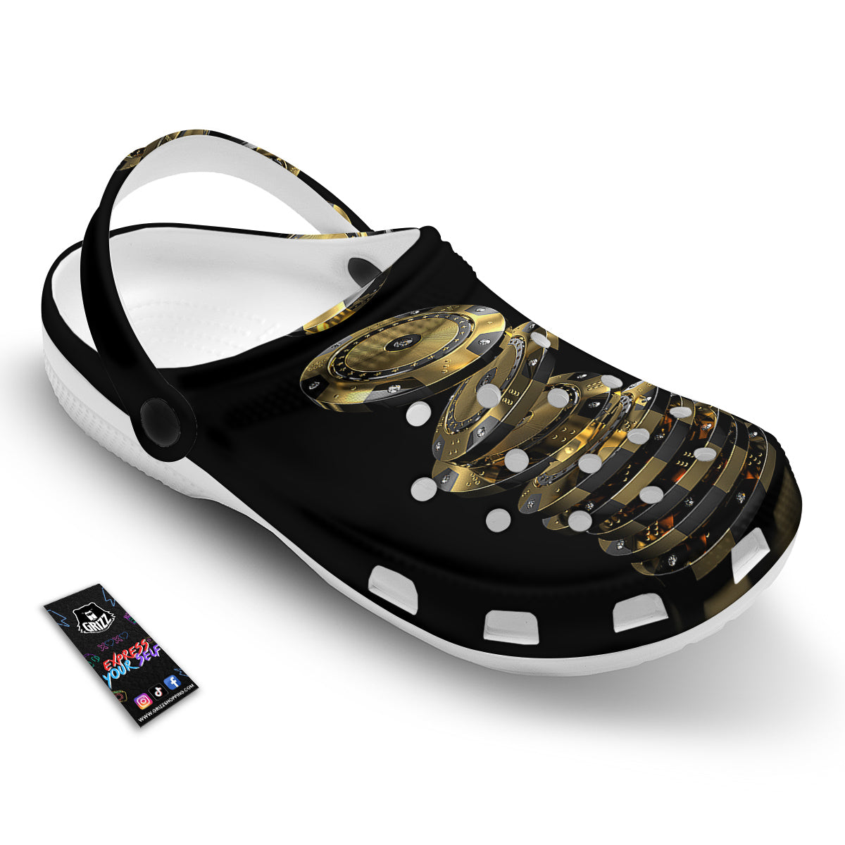 Casino Chips Poker Print Clog-grizzshop