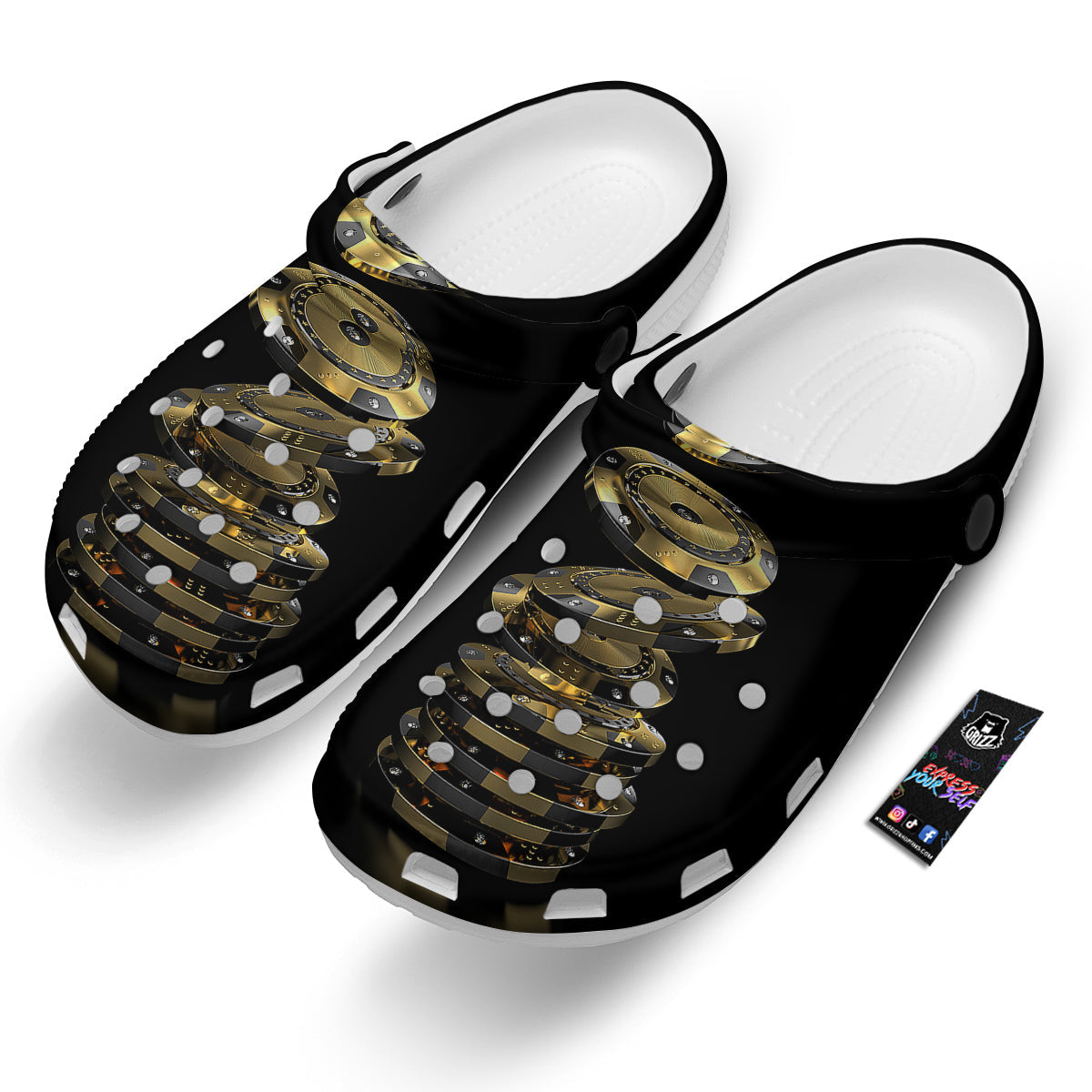 Casino Chips Poker Print Clog-grizzshop