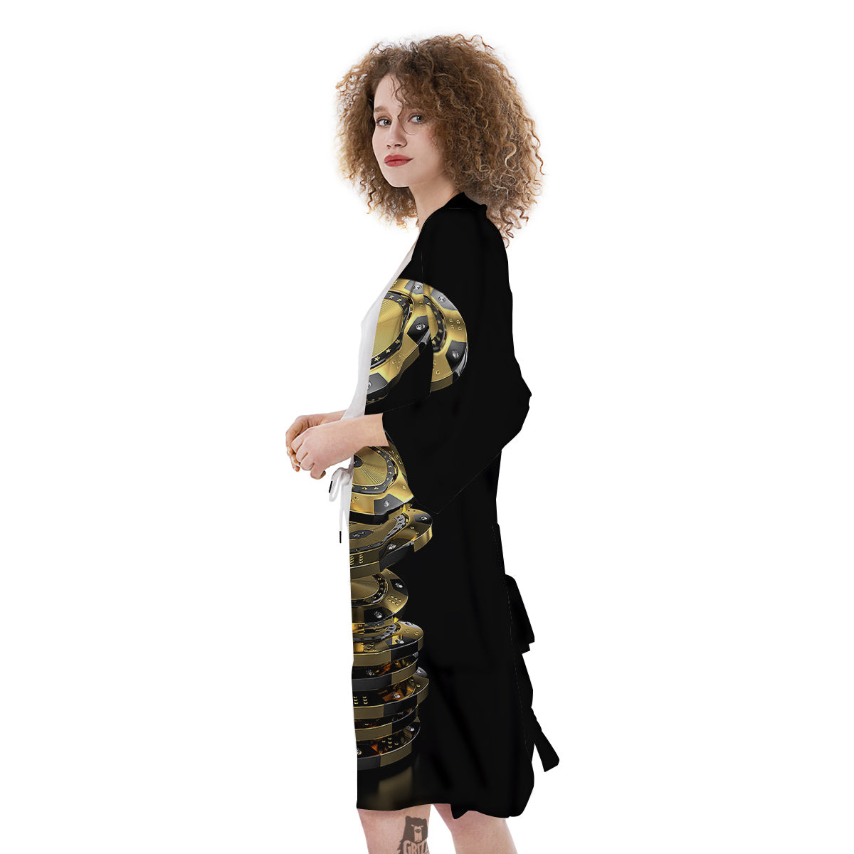 Casino Chips Poker Print Kimono-grizzshop