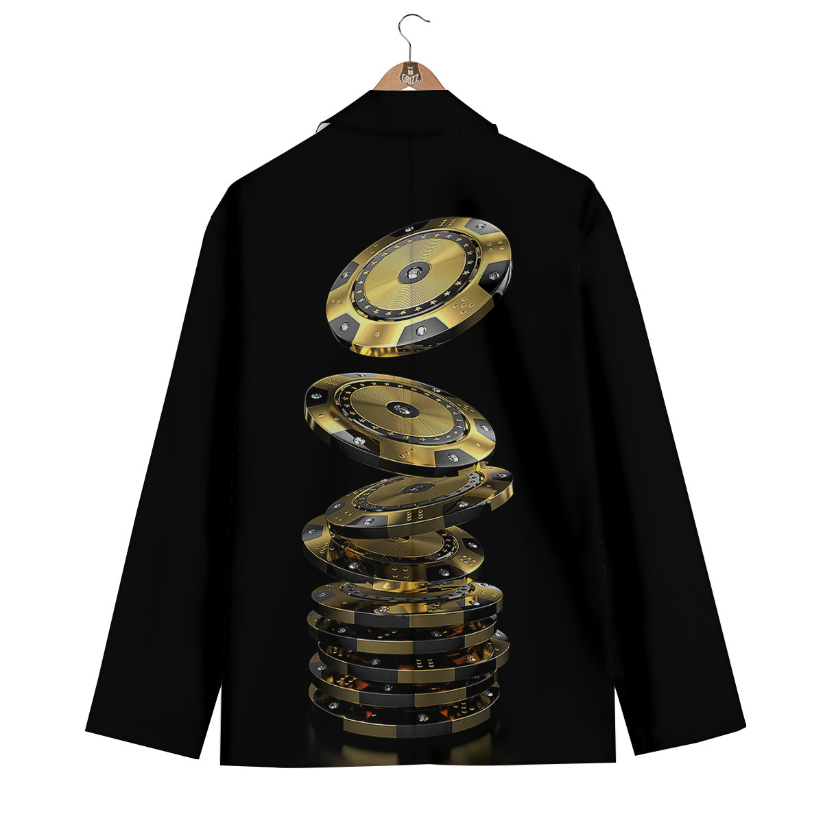 Casino Chips Poker Print Men's Blazer-grizzshop