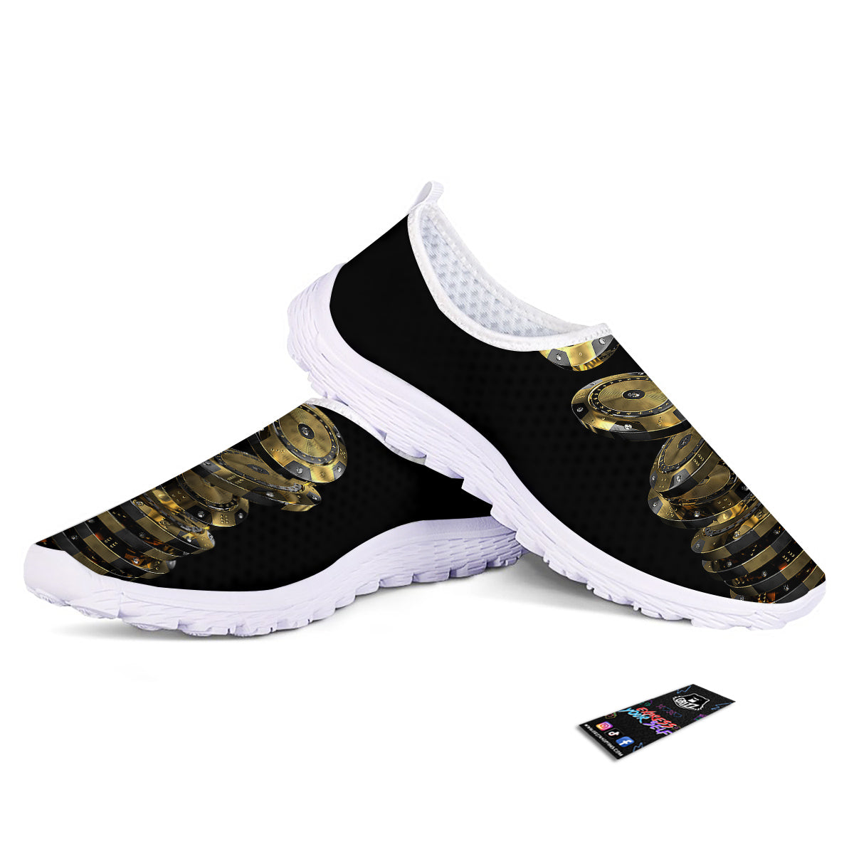 Casino Chips Poker Print Nurse Shoes-grizzshop