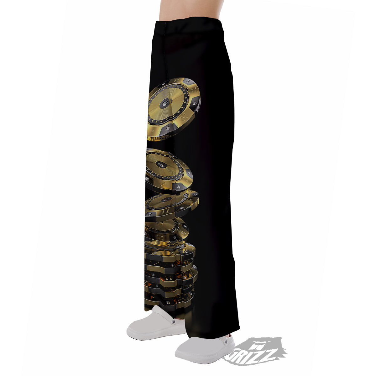 Casino Chips Poker Print Pajama Pants-grizzshop
