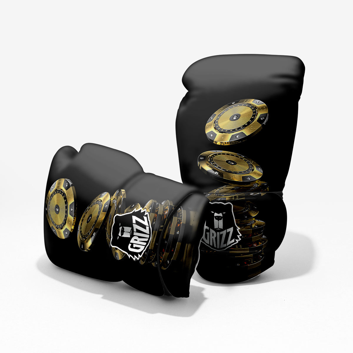 Casino Chips Poker Print Pro Boxing Glove