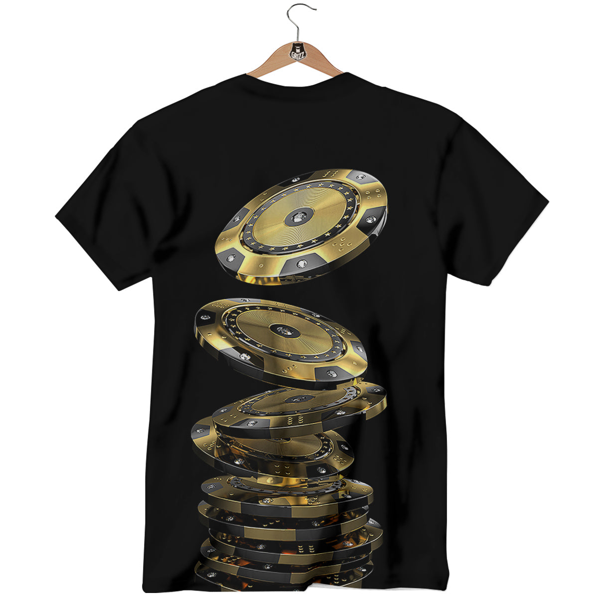 Casino Chips Poker Print T-Shirt-grizzshop
