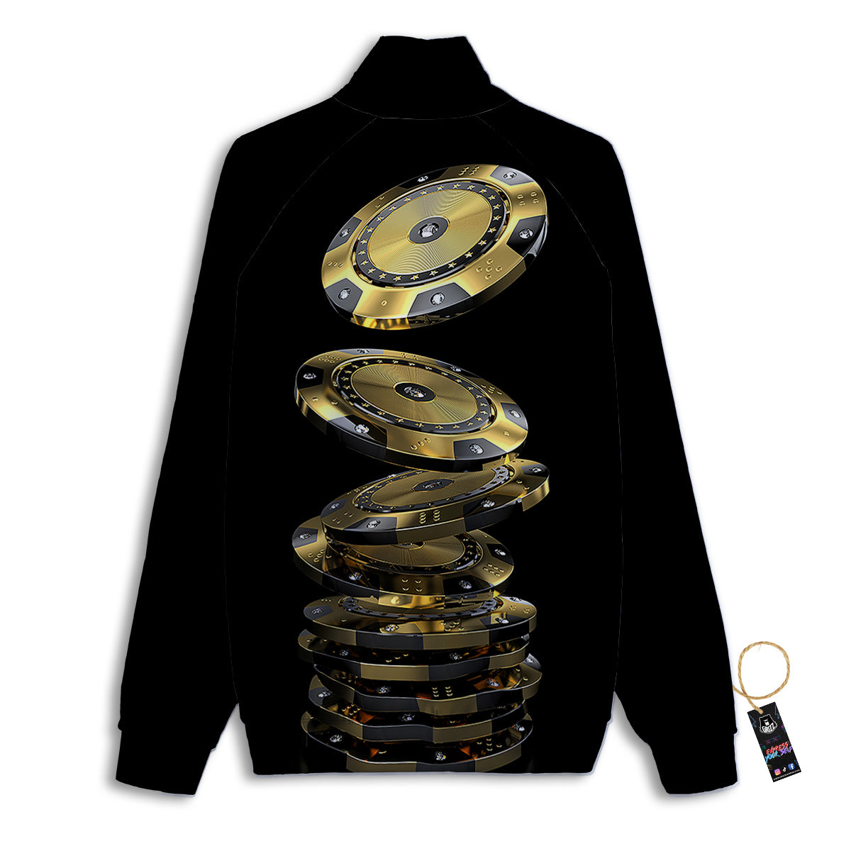 Casino Chips Poker Print Track Jacket-grizzshop
